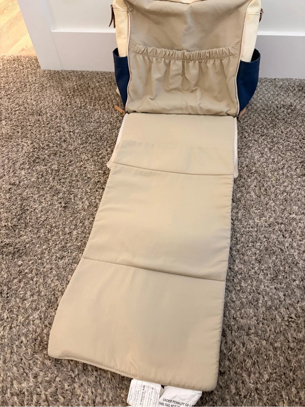 Petunia Pickle Bottom Boxy Diaper Bag - Cream, Mint & Navy
